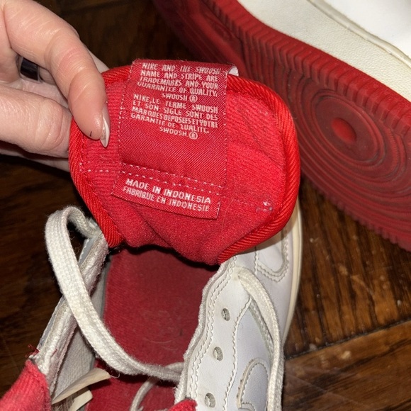 Nike Air Force 1's,  Red and White - Picture 8 of 9